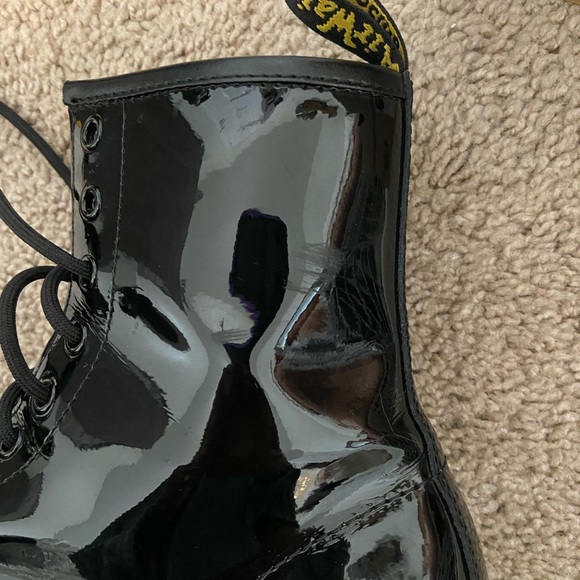 Dr.Martens 11821011 AirWair Black Patent Lamper Combat Boots US size 9 - Picture 14 of 16